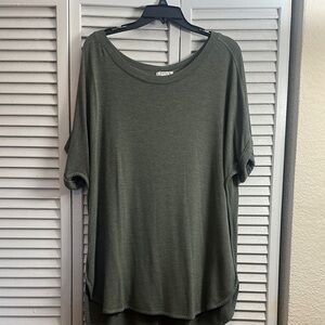 Matty M Dark Green Short Sleeve Top